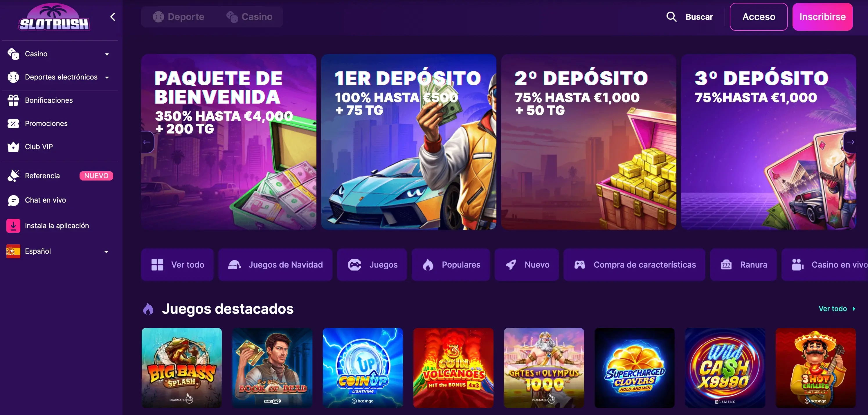 Casinos con retirada instantánea - SlotRush