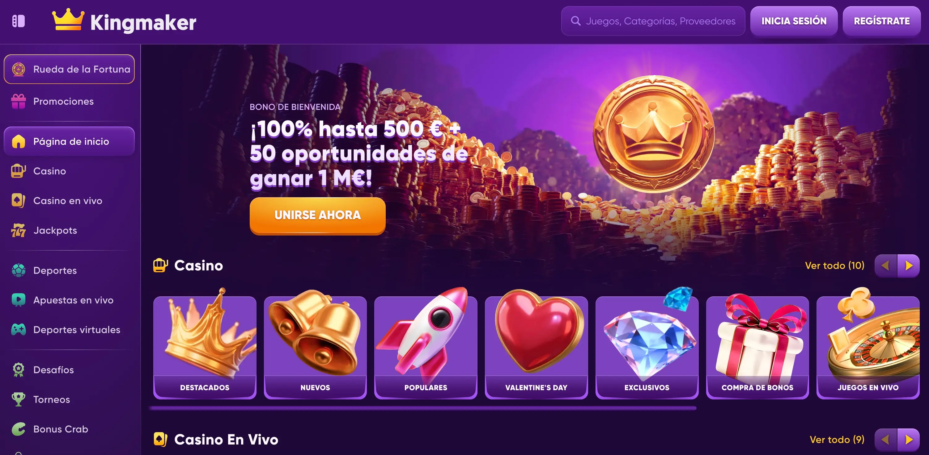 Casinos online nuevos - KingMaker