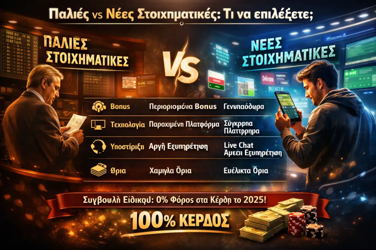 Παλιές vs Νέες στοιχηματικές εταιρείες με 0% φόρο στα κέρδη το 2025