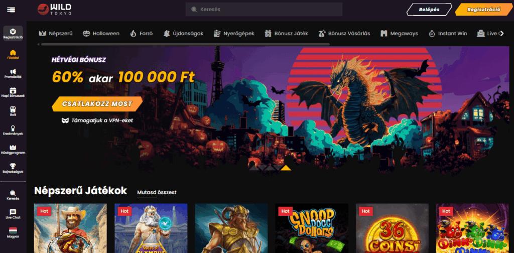 Wild Tokyo Bónusz Wild Tokyo Bónusz