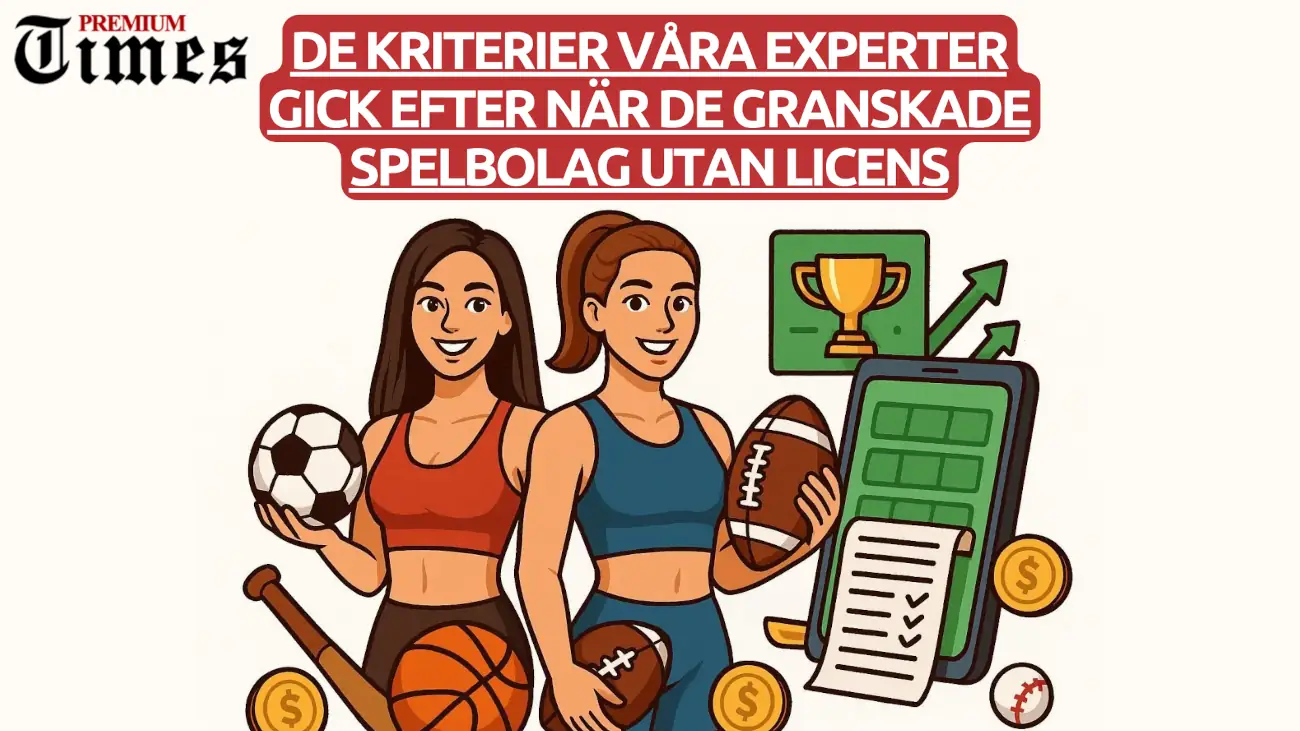 De kriterier våra experter gick efter när de granskade spelbolag utan licens