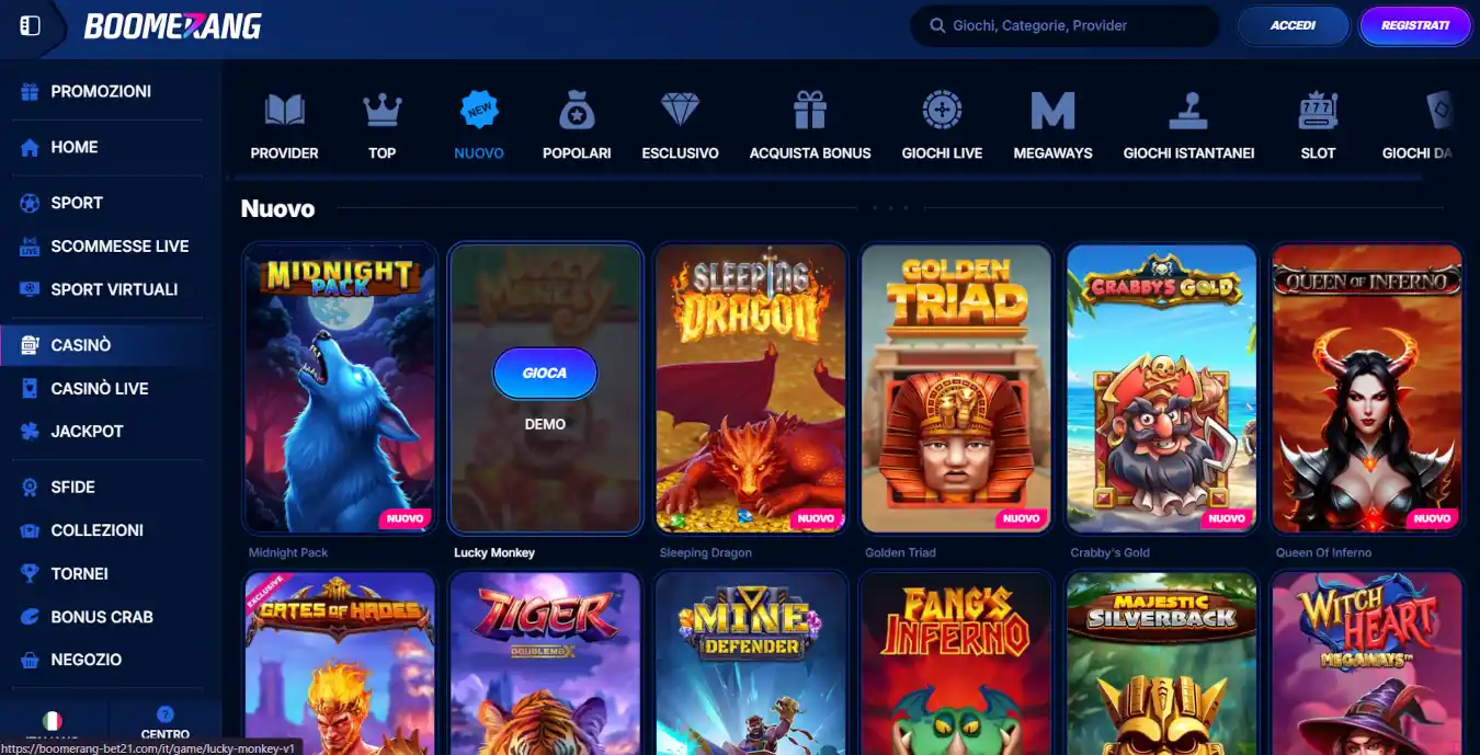 casino online stranieri che accettano italiani - Boomerang
