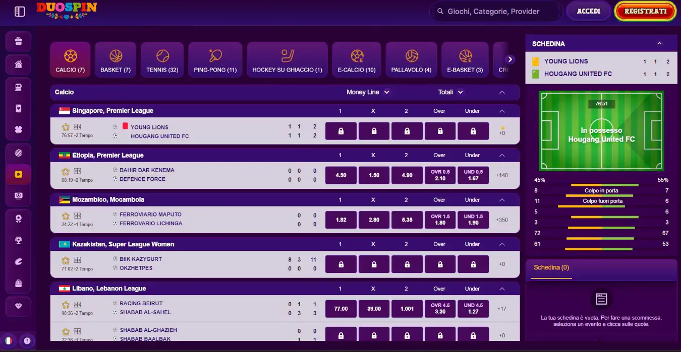 bookmakers stranieri che accettano italiani - DuoSpin