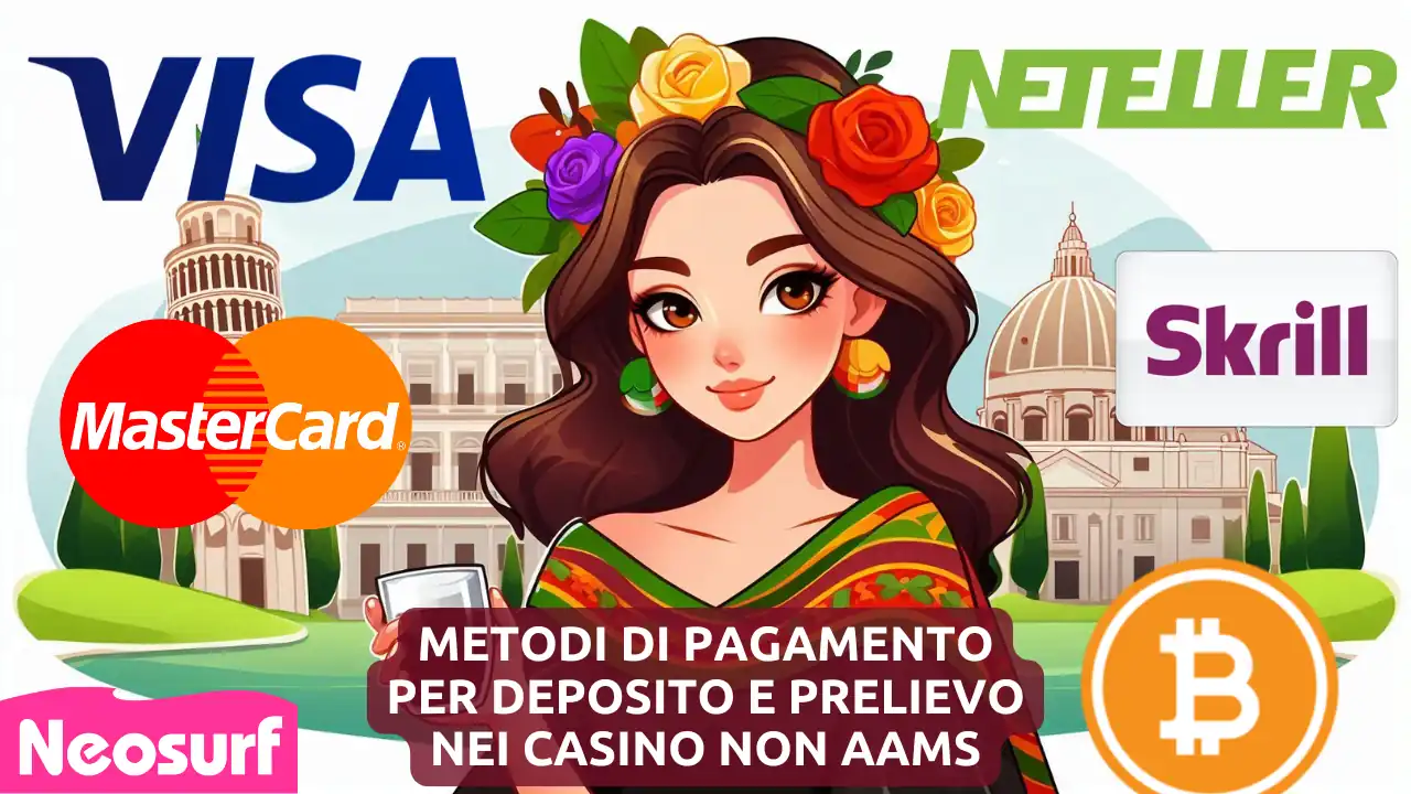 Metodi di pagamento per deposito e prelievo nei casino non AAMS