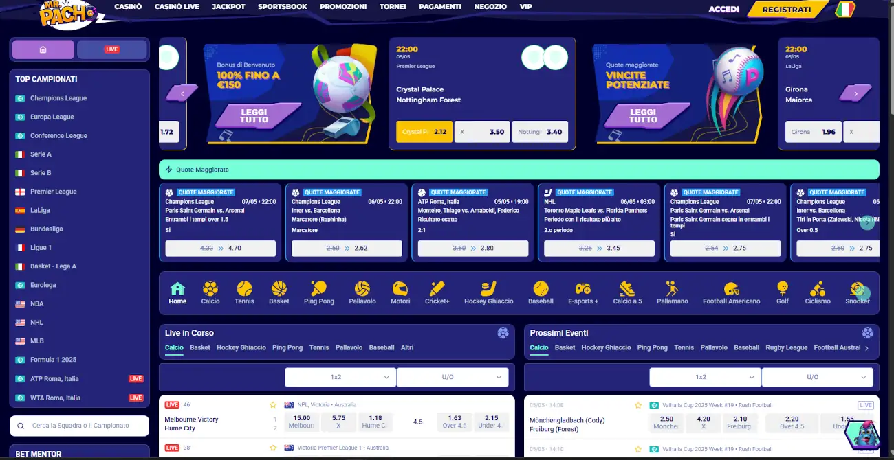 Siti Scommesse Non AAMS Bonus Senza Deposito - Mr. Pacho