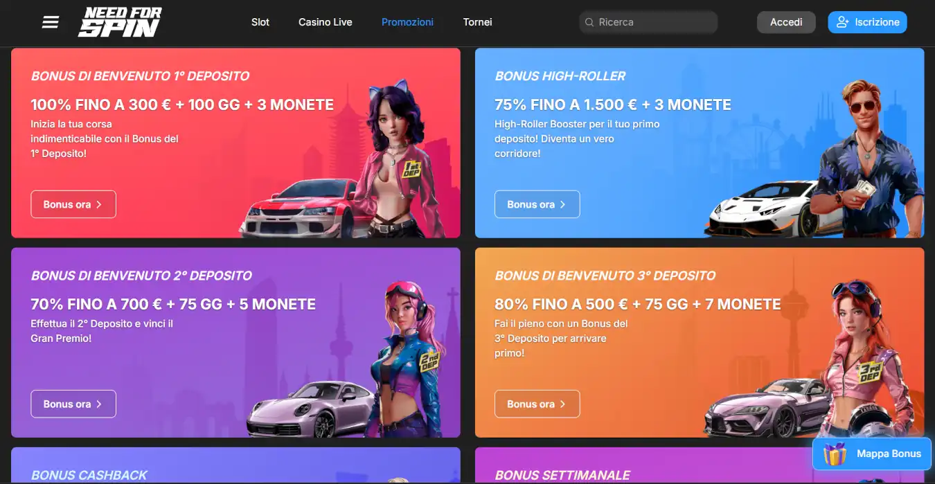 NeedForSpin casino con slot online senza autoesclusione