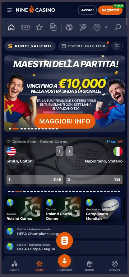 migliori bookmakers stranieri - Nine