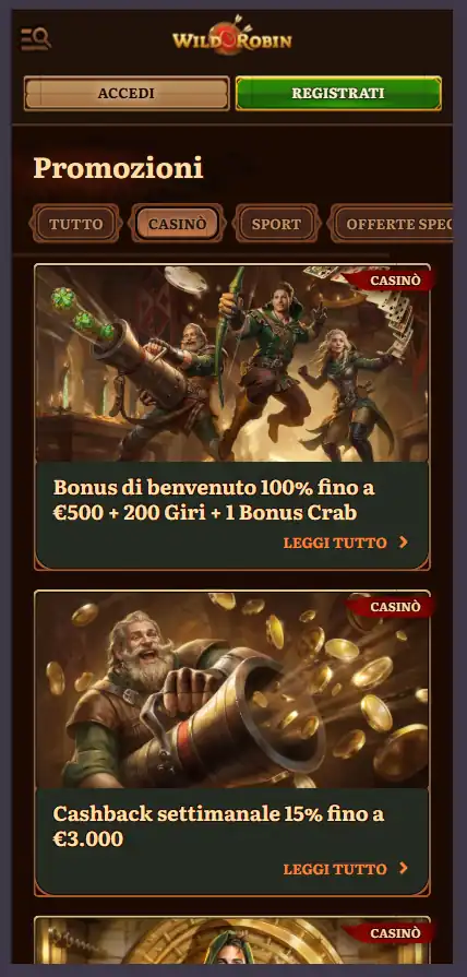 Wild Robin casino online estero