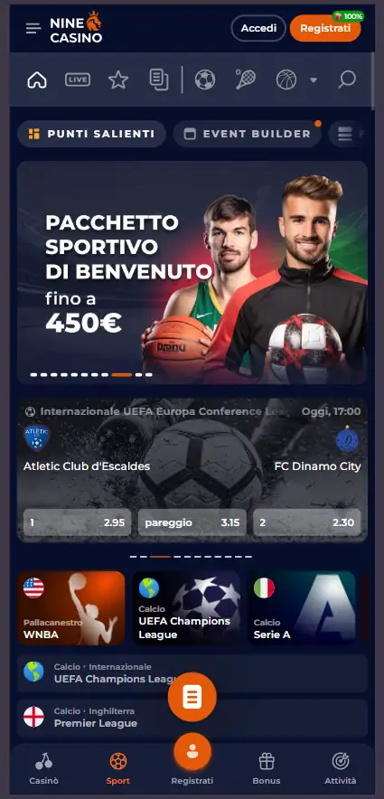 Nine bookmaker senza limiti