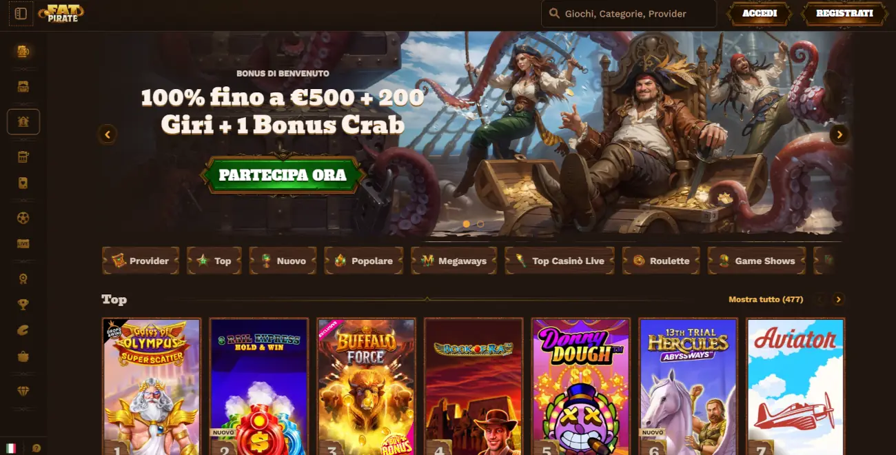 casino italiani non AAMS Fat Pirate