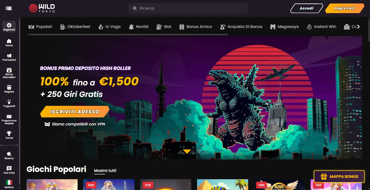 Wild Tokyo casino non aams