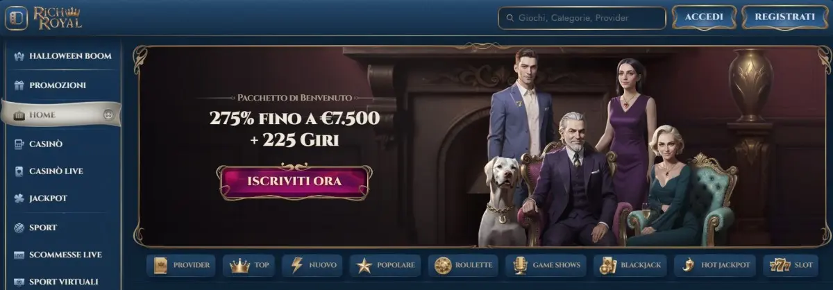 siti scommesse curacao: Rich Royal