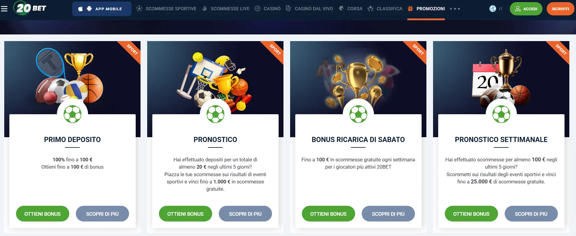 20Bet-Siti scommesse deposito minimo 1 euro