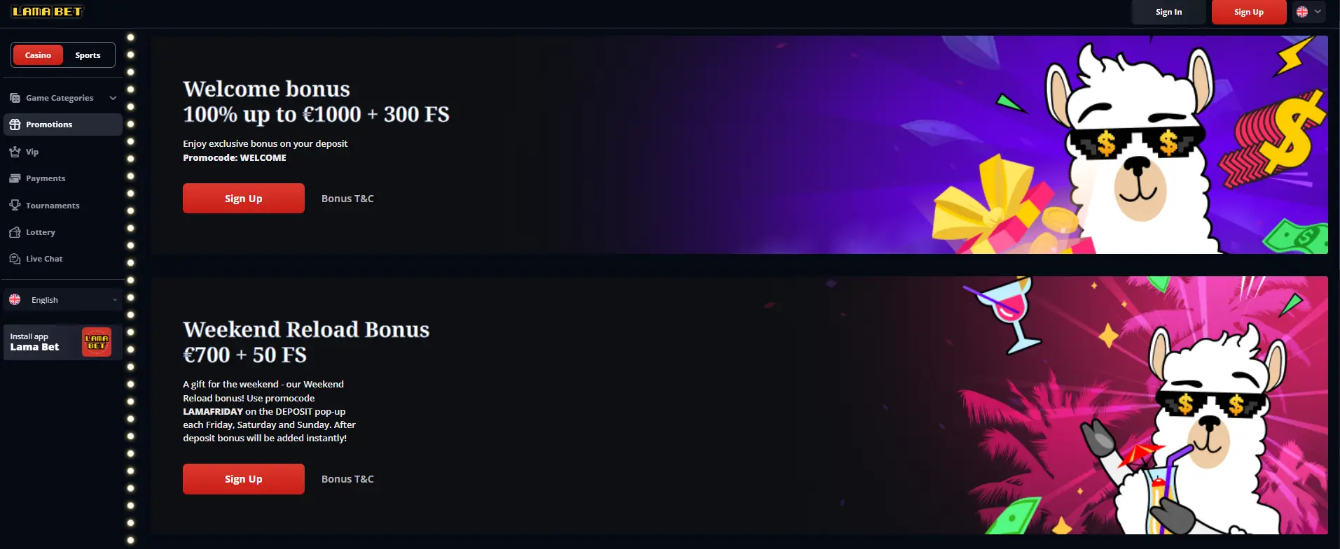 LamaBet-Neosurf casino