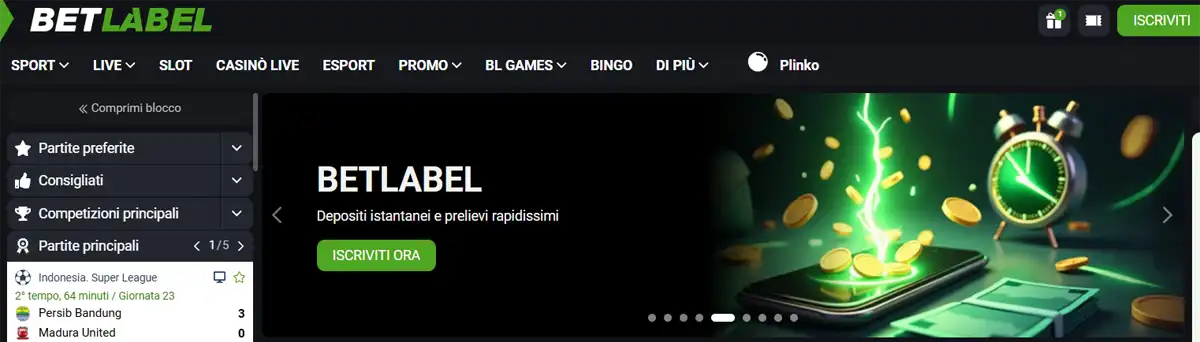 BetLabel casino non aams