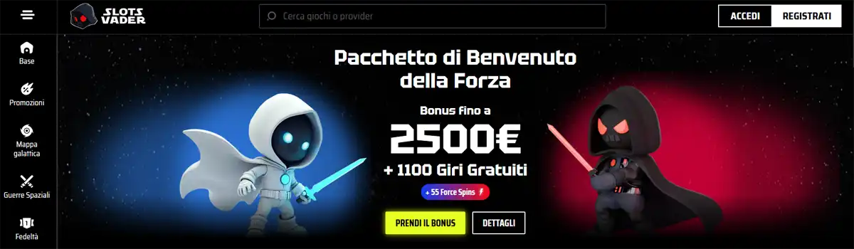 SlotsVader casino non aams