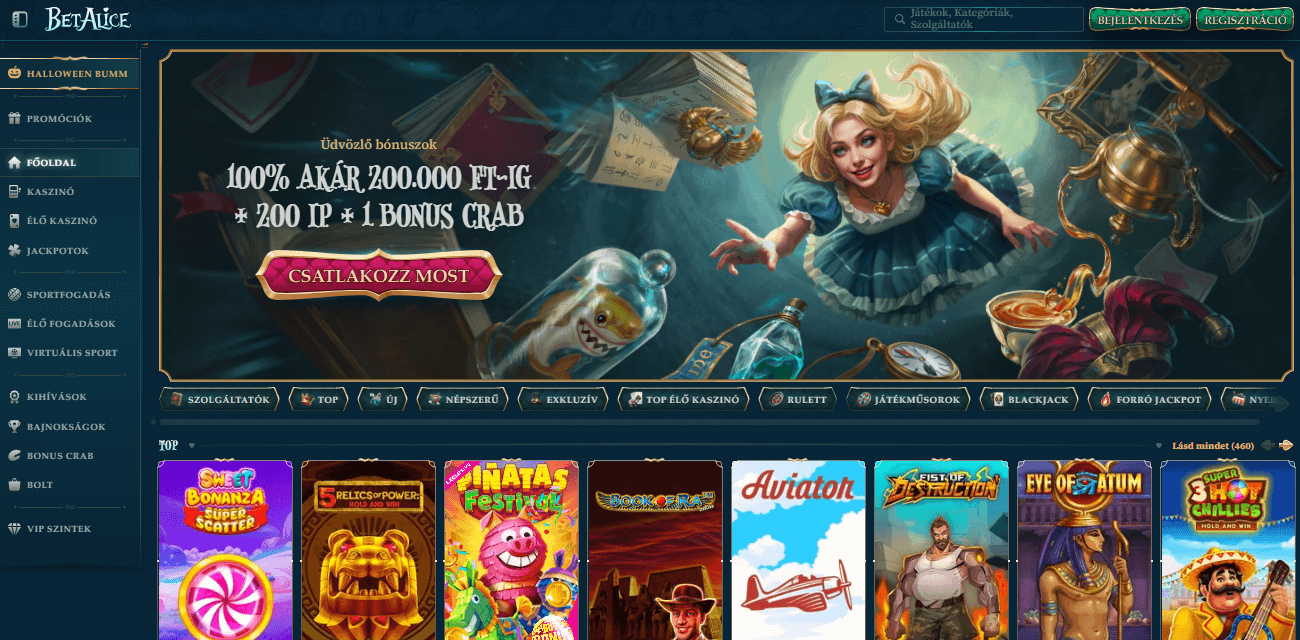 A legjobb Bitcoin kaszinók - BetAlice Casino