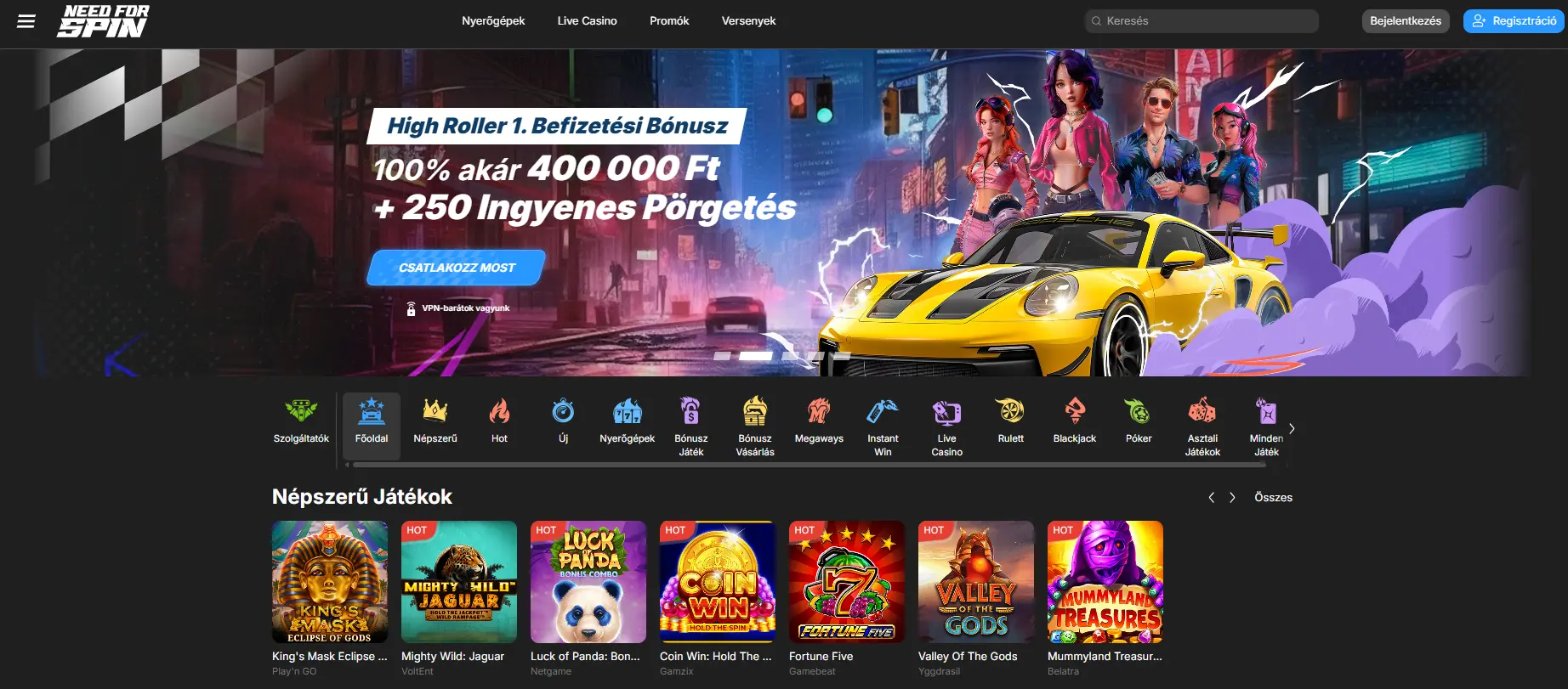 Lovifogadas - Need for Spin Casino