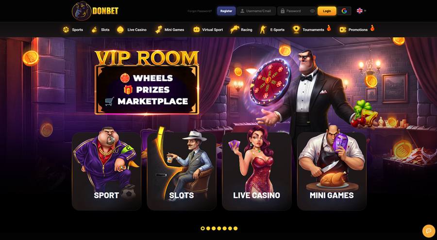 Donbet homepage screenshot